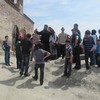 უფლისციხე. დეკანოზი იოანე ჩიგოგიძე მრევლთან ერთად