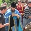 ყოვლადწმიდა ღვთისმშობლის მიძინების ტაძრის სამრეკლოს საფუძვლის კურთხევა ( სოფელი დიღომი )